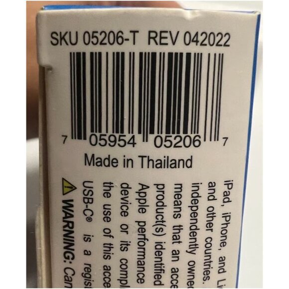 Just Wireless Lightning to USB-A Cable 6 ft MFi Certified Durable - Picture 9 of 9